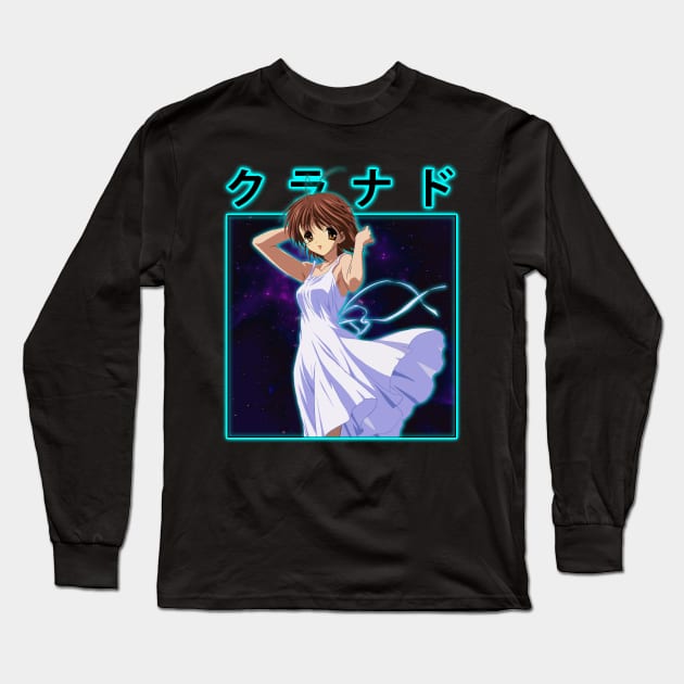 Retro Nagisa Clannad Manga Long Sleeve T-Shirt by Cierra Bauch